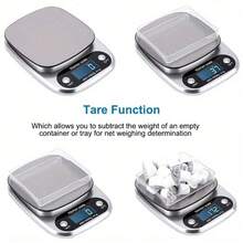 SOKANY Kitchen Food Scale, 4 Measurement Units (G/Oz/Lb), 2 AAA Batteries Powered, LCD Display, Unit Conversion. Precise Digital Scale, Suitable For Baking And Cooking, Essential Kitchen Precision Measurement Accessory. - Silver - View 6