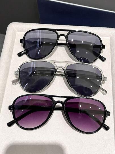 3pcs Women Plastic Cat Eye Full Frame All-Match Hot Girl Style Lively Street Style Personalized Fashion Eyeglasses For Street-Photography,Musical Festival,Bachelorette Party,Beach Accessories