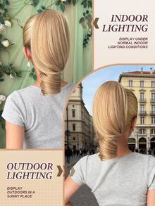 Tóc giả đuôi ngựa hình móng vuốt nhiều màu sắc, dài 10 inch, kiểu tóc xoăn gợn sóng, làm từ sợi tổng hợp chịu nhiệt, phù hợp cho các bữa tiệc và sử dụng hàng ngày của phụ nữ. - Nhiều màu - Xem 6