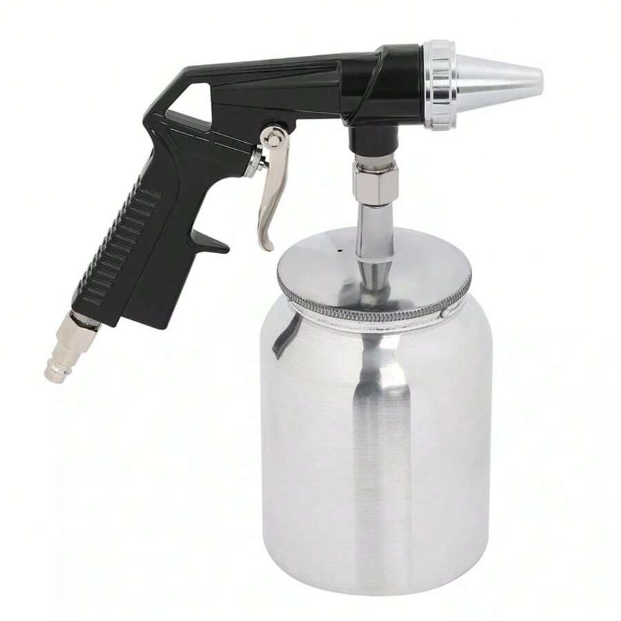 Air Sandblasting Gun Compressor Handheld 90 PSI Sand Blaster Shot Media Blasting - Black Silver - View 1
