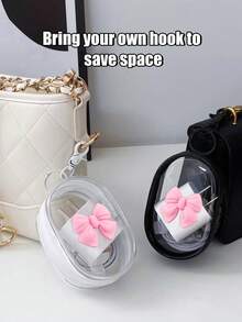 Bolsa organizadora de cabos em PVC (2 unidades) com gancho, transparente, compacta, ideal para guardar fones de ouvido e carregadores. Bolsa portátil para cabos, resistente a impactos, com zíper, multifuncional e resistente à pressão, perfeita para guardar mini pen drives. Ideal para uso externo, com design exclusivo e visual atraente. - Multicolorido - Ver 3