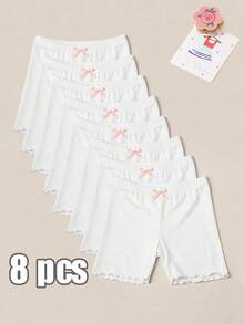 Paquete de 8 shorts de blancos con volantes lindos para niñas bebé - Multicolor - Ver 7
