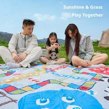 CAMEL CROWN Outdoor Picnic Mat, Camping Tent Thickened Mat Moisture-Proof Mat Flying Chess Children's Spring And Fall Tour Mats - Cartoon Town - View 2