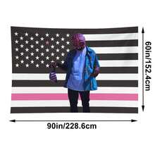 Tyler Music Album Cover The Creator Hip Hop Tapestry,Funny Polyester Tapestry Wall Hanging Art Poster Artistic Party Backdrop For College Dorm, Bedroom, Living Room, And Celebration Decorations - Black 1pc - View 9