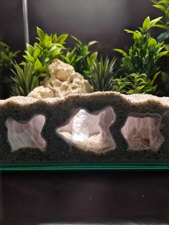 Aquarium Fish Tank Landscape Decoration Ornaments, 3D Printed Aquarium Tunnels And Breeding Caves - Suitable Mini Sculptures For Fish Tanks, Shrimp Tanks, Turtle Tanks And Pet Reptile Enclosures. They Can Be The Perfect Gift For Fish Lovers.