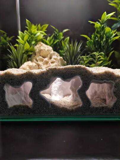 Aquarium Fish Tank Landscape Decoration Ornaments, 3D Printed Aquarium Tunnels And Breeding Caves - Suitable Mini Sculptures For Fish Tanks, Shrimp Tanks, Turtle Tanks And Pet Reptile Enclosures. They Can Be The Perfect Gift For Fish Lovers.