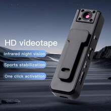 1pc 1080P Full HD Mini-Camera, Portable Digital Video Recorder, With Infrared Night Vision Function, 180-Degree Wide-Angle Lens, Support For TF Card Storage, Support For USB Charging, Equipped With Long-Term Rechargeable Battery, Suitable For All Kinds Of People Shooting Scenes, Outdoor Small Cameras, Suitable For Outdoor Activities Such As Travel And Sports. - Black - View 7
