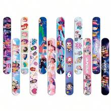 12/24pcs K-POP Cartoon Clapping Bracelets, Anime Character Pattern KPOPPP Clapping Rings, Theme Birthday Party Supplies, Photo Props, Christmas, Valentine's Day, Easter Gifts - Sets - View 2