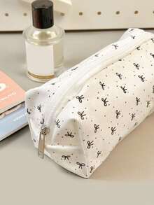 1 st svart rosettpennfodral, attraktivt pennfodral för studenter med stor kapacitet för brevpapper, förvaringsficka för skolmaterial, tillbaks till skolan - Ett stycke - Visa 4