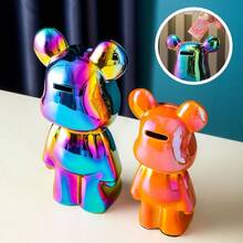 Ceramic Piggy Bank For Kids And Adults Coin Bank For Girls And Boys White Love Bear Decoration Modern Decor, H... - WhiteLarge - View 5