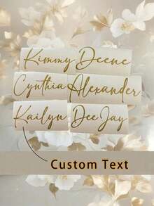 Customized Name Text Content Stickers, Name Stickers, Customized Stickers, Name Stickers, Date Stickers, Romantic Wedding Gift Box Balloon Stickers, Birthday/Anniversary/Wedding/Conference Gifts, DIY Gifts, Handmade, Handwritten, Wedding Stickers - Multicolor - View 11