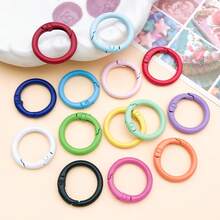2pcs Mixed 24mm Round Spring Clasp Sets For DIY Bracelets, Necklaces & Earrings - Jewelry Making Supplies - Multicolor - View 2
