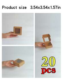 10/30pcs White Small Gift Boxes With Clear Window, Jewelry, Soap, Candy Boxes, Cardboard Packaging For Handmade Items, Decorative Flat Bulk Boxes, Suitable For Gifts, Crafts, Presents, Wedding Parties, Bridal Showers - Brown - View 35