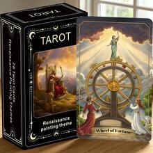 一盒复古文艺复兴时期塔罗牌，78张韦特-莱德塔罗牌，附说明书，精装礼盒。400克厚纸，灵性疗愈塔罗牌套装，塔罗牌，神谕卡。 - 塔羅牌 - 查看 2