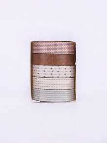 5 Rolls/Box Qian Qian Series Washi Tape, Suitable For Diaries, Bullet Journals, Notebooks, Planners, Page Dividers, Masking, DIY Crafts, School & Office Supplies. Ideal Gifts For Valentine's Day, Thanksgiving, St. Nicholas Day, Epiphany, Birthdays, And Back To School Season. - JD331-05-08 - View 5