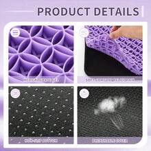 AceOrbit 3 Pack Gel Seat Cushion For Long Sitting Pressure Relief Gel Chair Cushions For Hip Pain, Soft & Breathable Comfy Cushion For Office Chair, Wheelchair & Car - 紫色,黑色 - 查看 5