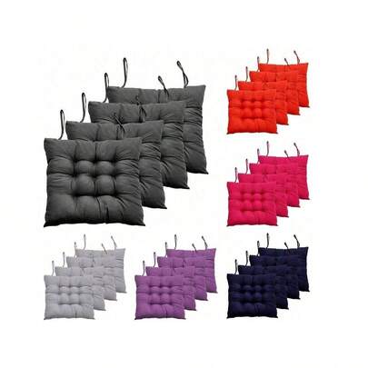 1 件休闲风格涤纶椅垫，可机洗，针织设计，舒适支撑，适用于花园椅、餐椅和办公椅，用途广泛，尺寸 40x40 厘米，客厅椅垫/靠垫/游戏椅垫