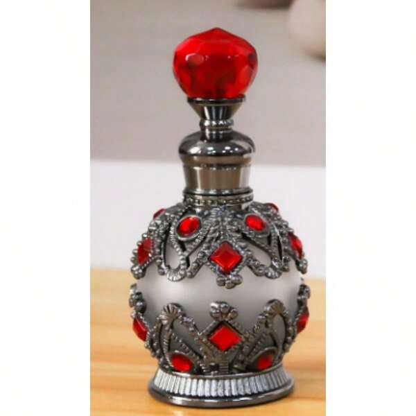 Jewelry-Embedded Vetiver "True Self" Refillable Empty Perfume Oil Bottle, Portable, Contains Only The Empty Container Without Fragrance.