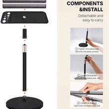 AliLeader 45厘米桌面假发架，带多功能假发支架、假发托盘、假发托架、假发三脚架和可调节模特头 - 黑色 - 查看 3