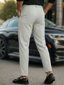 男士休闲裤，浅灰色，日常穿着 - 淺灰色 - 查看 2