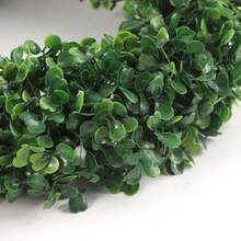 1 Stück/Osterhase Kranz, Eukalyptus grünes Blatt Hasenohren-förmiger Kranz, Leinen Schleife Heim Dekoration Anhänger, Tür Hänger & Wand Dekor Kranz Ornament - Hasen-Kreisblumenkranz - Übersicht 11