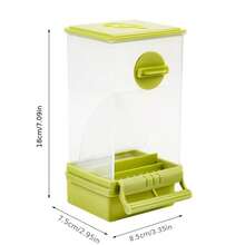 1pc Parrot Automatic Feeder Hull Separator Budgerigar Cockatiel Anti-Spill Hanging Splash-Proof Integrated Feeder Food Box - one-size - View 2