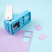 2pcs! 1pc 0.8 Inch Rectangular Stamp Punch + 1pc 1 Inch Square Punch, Rectangular Punch With Grooved Edge, Suitable For Paper Crafts, Scrapbooking, DIY Card Making And Other Handicrafts - 2 PCS/PACK - View 8