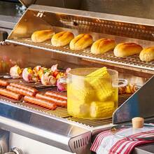 Le'raze Glass Cooking Pot With Lid - 2L(68oz) Heat Resistant Borosilicate Glass Cookware Stovetop Pot Set - Simmer Pot With Cover  For Soup, Milk,  Food Clear Gl926 - mặc định - Xem 4