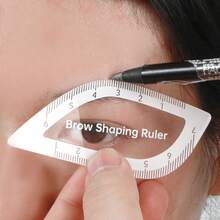 1pc Eyebrow Shaping Ruler, Eyebrow Design Ruler, 1-Minute Quick Eyebrow Drawing Design Tool, Convenient Microblading Permanent Makeup Template, Reusable, Eyelash Extension Tool, Wedding Christmas Gift - Multicolor - View 6