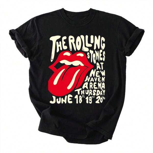 The R1olling Stones New Haven A1rena Shirt, R1olling Stones Tongue Logo Concert T1EE June 18 19 20 Vintage Band UniS1ex ShirtFor woman shirt