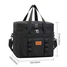 Bolsa de Hielo para Acampar al aire libre de Gran Capacidad,para conservacion del calor y el frio. - Negro - Ver 3