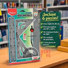 Juego Geometrico de 6 pcs Maped Inrompible + Compas - Transparente - Ver 3