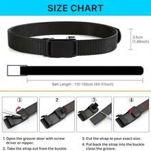 Men's Ratchet Belt - Nylon Casual Belt With Quick Release Buckle, Suitable For Jeans Without Leaving Scratches, Fashion Belt - Multicolor - View 5