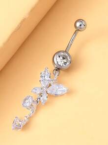 畅销蝴蝶水钻吊坠肚脐环，夏季海滩百搭女士身体穿刺饰品 - 蝴蝶型 - 查看 4