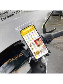 新款通用手机防水袋，适用于外卖骑手，带夹子支架、触摸屏保护套和防雨罩。 - 無色 - 查看 7