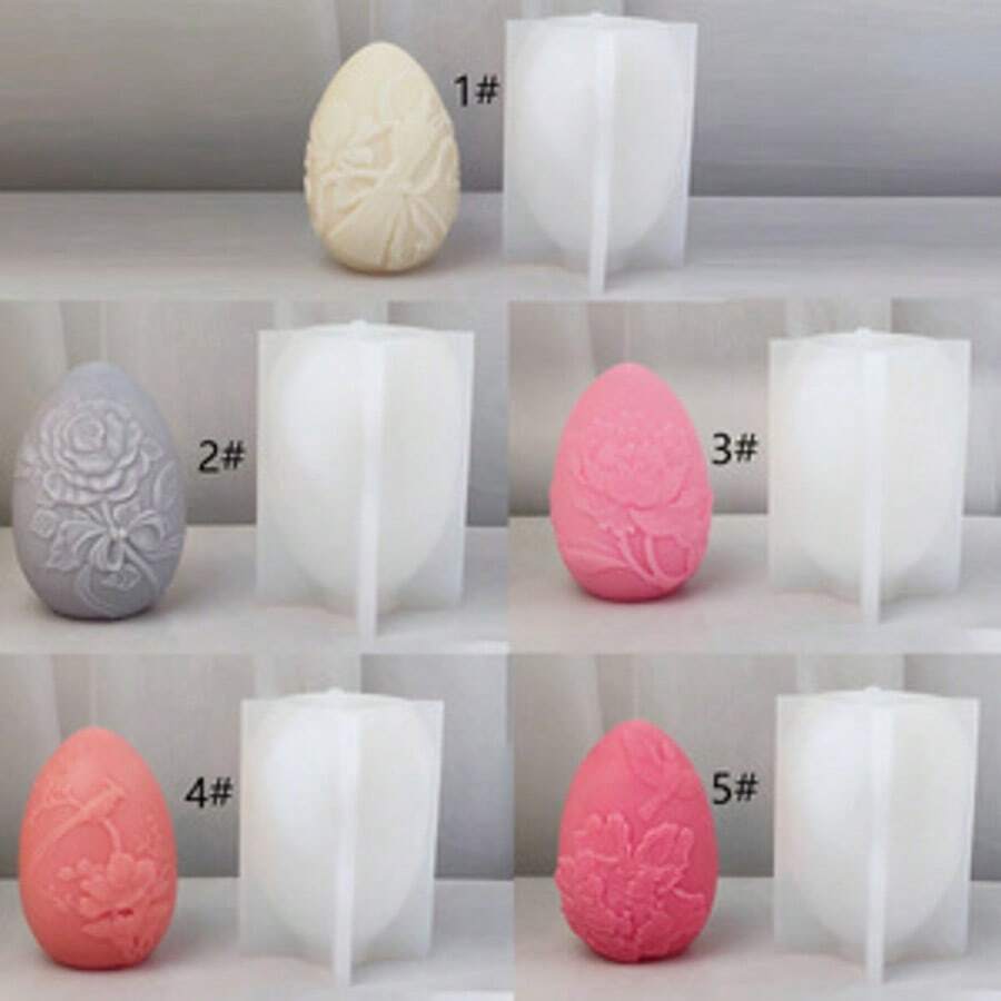 Classical National Flower Candle Silicone Mold, Handmade Soap Mold For Fragrance - White - View 1