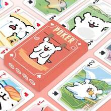 Cute Puppy Cartoon Playing Cards - Adorable Dog Design Playing Cards For Family Game Night, Teenage Games, Cute Puppy Illustration Gift Cards, Interesting Dog Themed Card Deck Suitable For Teens And Families, Random Delivery, For Teenagers And Adults Only - Multicolor - View 2