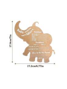 4/8pcs Gender Reveal Blessing Cards, Handwritten Kraft Paper Elephant Game Cards, Party Prediction Cards, New Party Prediction Cards, Party Booking Suggestion Cards, Party Supplies - Multicolor - View 8