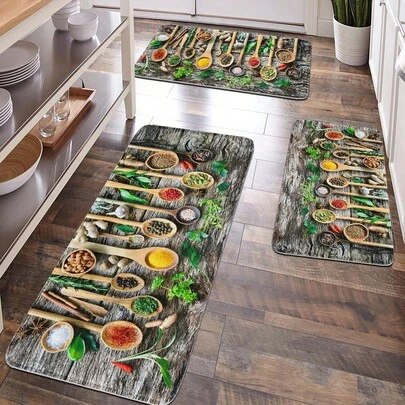 1件装家居装饰、房间装饰、浴室装饰、浴室地垫、防滑浴垫、厨房装饰、厨房地垫、地毯、浴室套装、入口地垫、门垫、柔软绒面、家居装饰、防疲劳地垫、木纹香料图案地垫、主题装饰、柔软舒适的表面、放松双脚、缓解疲劳