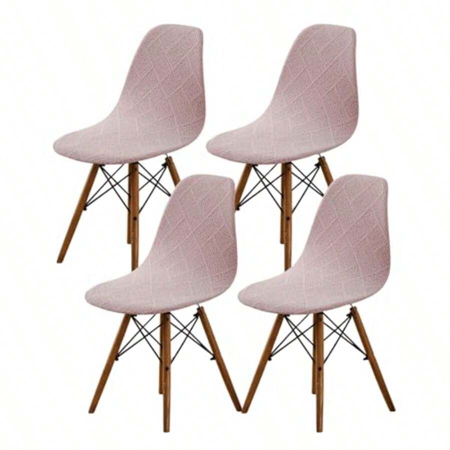 HAOYONG Fundas modernas para sillas de comedor de mediados de sio fundas elásticas para sillas de salón sin brazos para cocina oficina comedor y sala de estar juego de 4 - 1-A - Ver 1