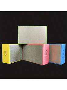 4片装金刚石抛光垫，尺寸93mm x 58mm，适用于陶瓷砖、玻璃、石材、大理石、陶瓷研磨盘 - A - 查看 2