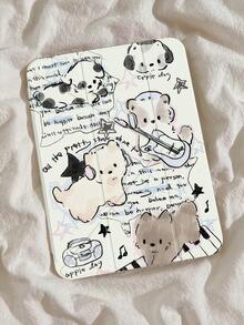 Esta exquisita y adorable funda trasera de cristal acrílico con diseño de gato de dibujos animados y estrella es adecuada para los iPads de 7a, 8a (10.2 pulgadas) y 10a generación. Es resistente a los golpes y duradera, con una ranura incorporada para el lápiz, compatible con la función de suspender/activar y múltiples modos de soporte plegable, lo que la convierte en un regalo ideal para las vacaciones. - Multicolor - Ver 3
