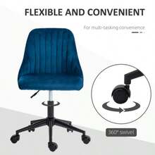 Swivel Office Chair, Height Adjustable, Lounge Chair, Office Chair, Blue With Ergonomic Design - Royal Blue - View 6