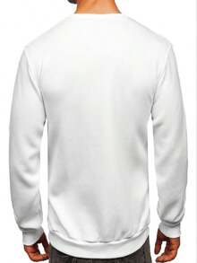 Men's Crew Neck Sweatshirt - New Release - Comfort And Modern Design - trắng - Xem 3