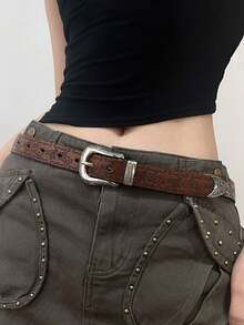 1pc Retro Butterfly Pattern Women's Elongated Waist Belt, Y2K American Aesthetic Style, Unique Carved Details, Versatile With Jeans And Casual Wear, Minimalist Yet Eye-Catching Design, Suitable For Punk Street Style - Multicolor - View 11