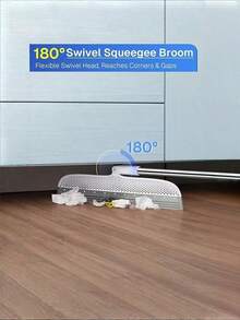 1pcs Multi-Functional Floor And Glass Scraping Broom. This Is An Excellent Floor Cleaning Broom Made Of Silicone Material, Equipped With A 51.77-Inch Long Handle, Which Can Clean High Places Effectively. It Is Suitable For Carpets, Bathroom Tiles, Floors And Garages. It Is An Essential Tool For Household Cleaning And A Cleaning Utensil. - A - 查看 4