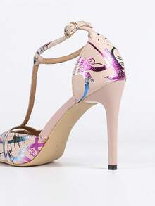 Women's New Strap Buckle Apricot Pointed Toe Stiletto Heel Niche High Heel Pumps, Summer - Apricot - View 8