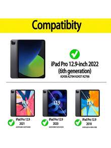 ZYSHI 1pc Tempered Glass Screen Protector - High Definition, High Transparency, Scratch Resistant, Anti-Fall, Full Screen Coverage, Strong Anti-Fingerprint, Touch Sensitive, Compatible With IPad (Air 4, 5, 6)/(7, 8, 9, 10 Generation)/ 11 A16(2025) - Clear - View 4