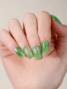 1pc St. Patrick's Day Nail Art Strip, Spring Green Nail Clovers Lucky Nail Wraps, Easy Application, Salon Quality, Nail Stickers For Women's Holiday Celebrations Nail Supplies Nails - Green - View 9