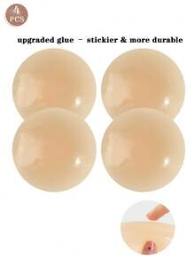 2/4pcs Women's Invisible Breast Patches, Anti-Abrasion Patches, Women's Underwear Accessories For Multiple Occasions - Multicolor - View 20